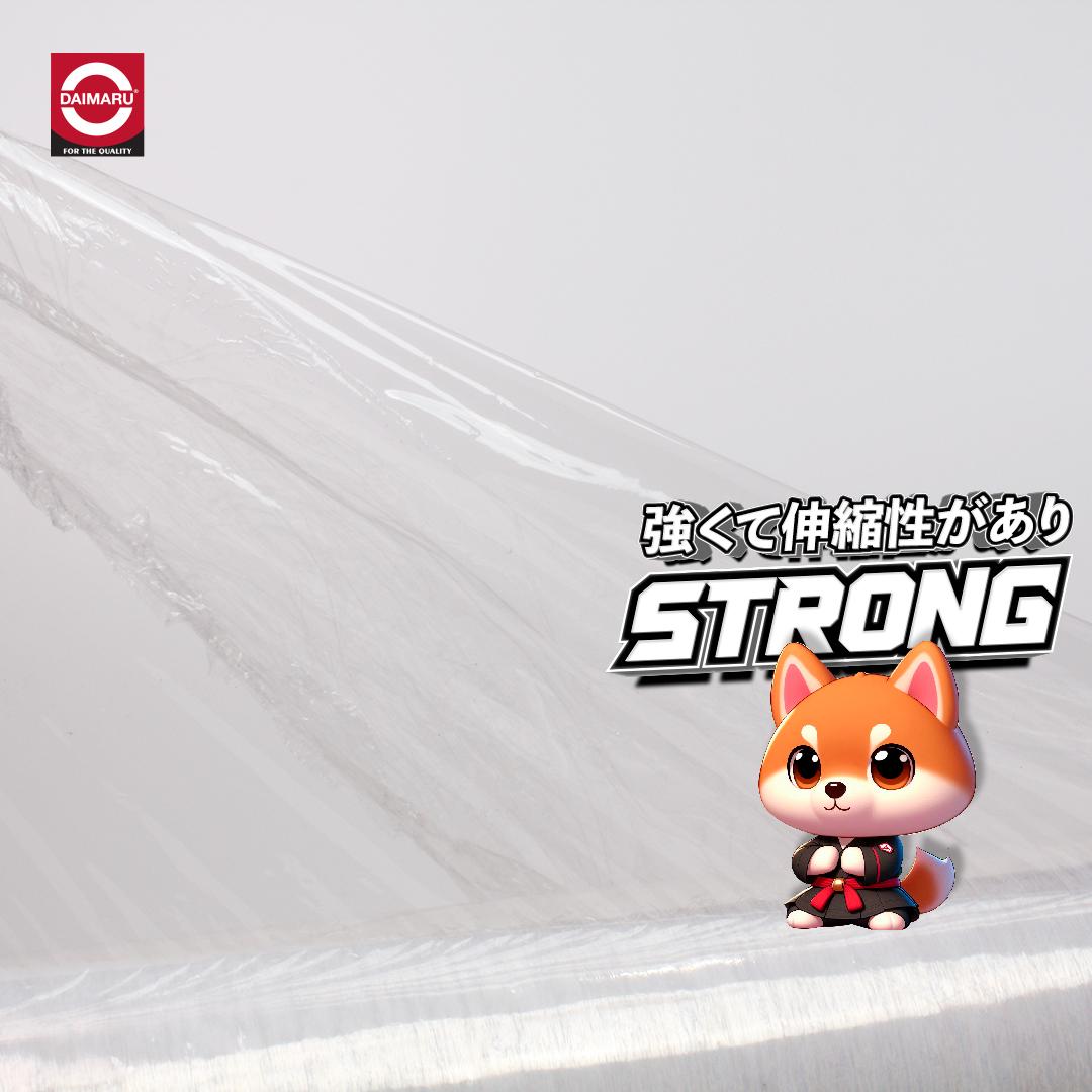 Daimaru Stretch Film 50cm x 130M Plastik Wrapping Waterproof Stretchable untuk Penggunaan Indoor Outdoor