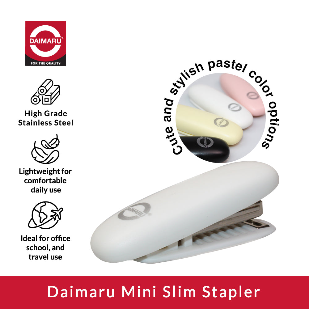 Daimaru Mini Slim Stapler Pastel Stapler Kecil Portable Travel
