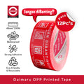 Daimaru OPP Printed Tape Lakban Jangan Dibanting 48mm x 100M isi 12Pcs Merah Putih Single Side Adhesive Waterproof Eco-Friendly