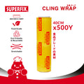 Superfix Cling Wrap Food Grade 40cm x 500Y Plastik Wrapping Makanan Katering Stretchable