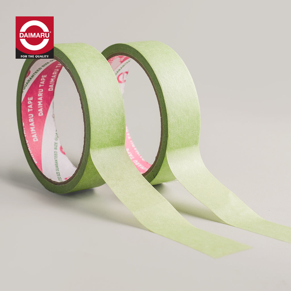 Daimaru Masking Tape Premium Washi Hijau 18 mm x 18 Yard (36 Pcs/1 Box) Untuk Finishing Cat & Dekorasi
