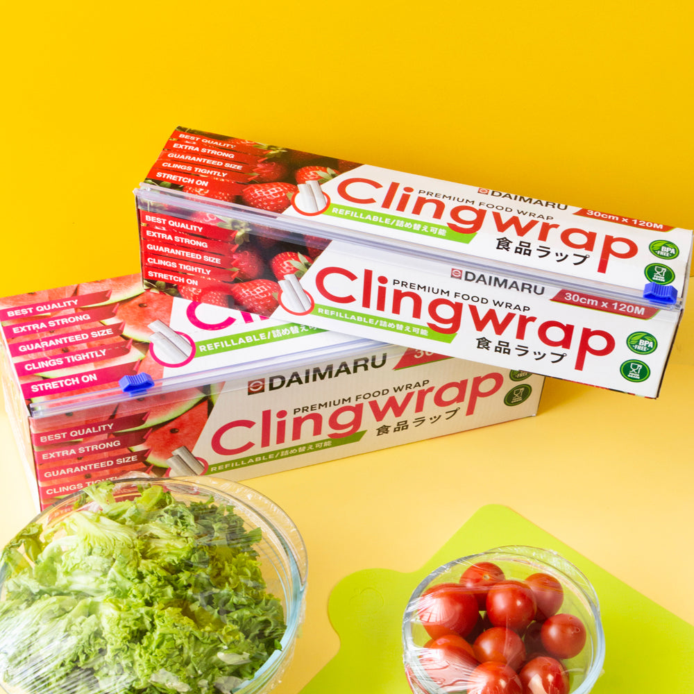 Daimaru Cling Wrap Food Grade 30cm x 120M BPA Free Kemasan Hard Box untuk Industri Horeca Waterproof Non-Toxic Material Food Grade