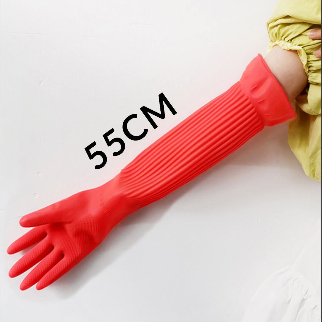 Daimaru Sarung Tangan Karet Cuci Piring & Industri Panjang 55cm Heavy Duty Latex Gloves