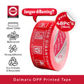 Daimaru OPP Printed Tape Lakban Jangan Dibanting 48mm x 100M isi 48Pcs Merah Putih Single Side Adhesive Waterproof Eco-Friendly