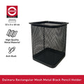 Daimaru Rectangular Mesh Metal Black Pencil Holder Tempat Pencil Besi Metal High quality