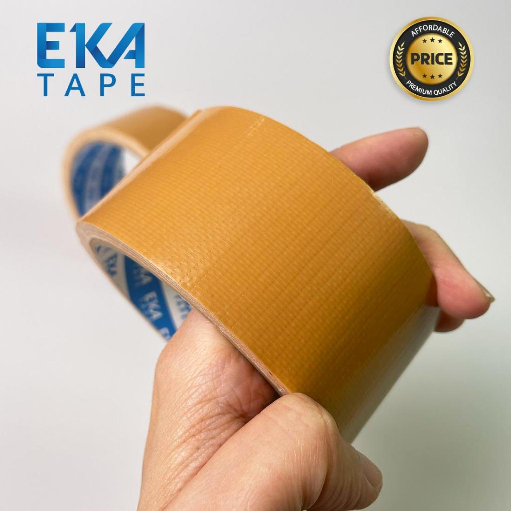 EKA Tape Cloth Tape Cream 46mm x 10Y Coklat Lakban Krem dengan Lem Kuat Fleksibel untuk Perbaikan Pengemasan Ideal Rumah Tangga Kantor Industri
