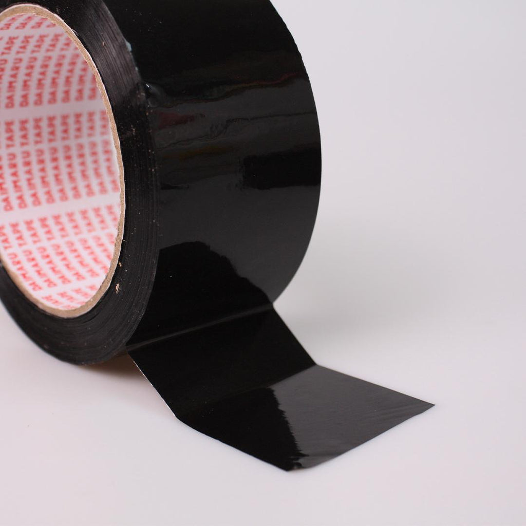 Daimaru OPP Tape Hitam 48mm x 90Y Lakban Plastik Super Black Waterproof Strong Adhesive Eco Friendly Recyclable untuk Pengepakan dan Segel Dus