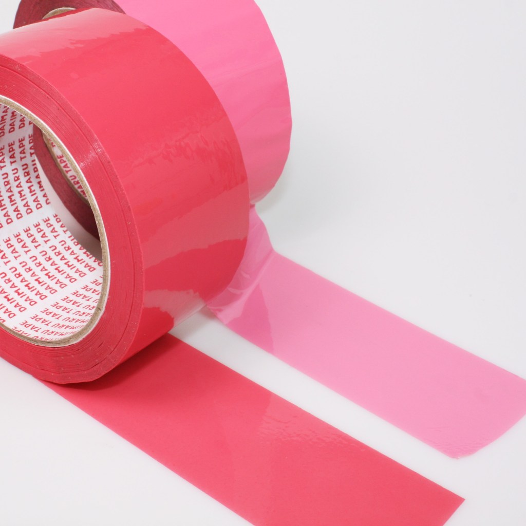 Daimaru OPP Tape Mellow Rose 48mm x 90Y Lem Kuat Ramah Lingkungan & Dapat Didaur Ulang Warna Pigmented Pink Merah