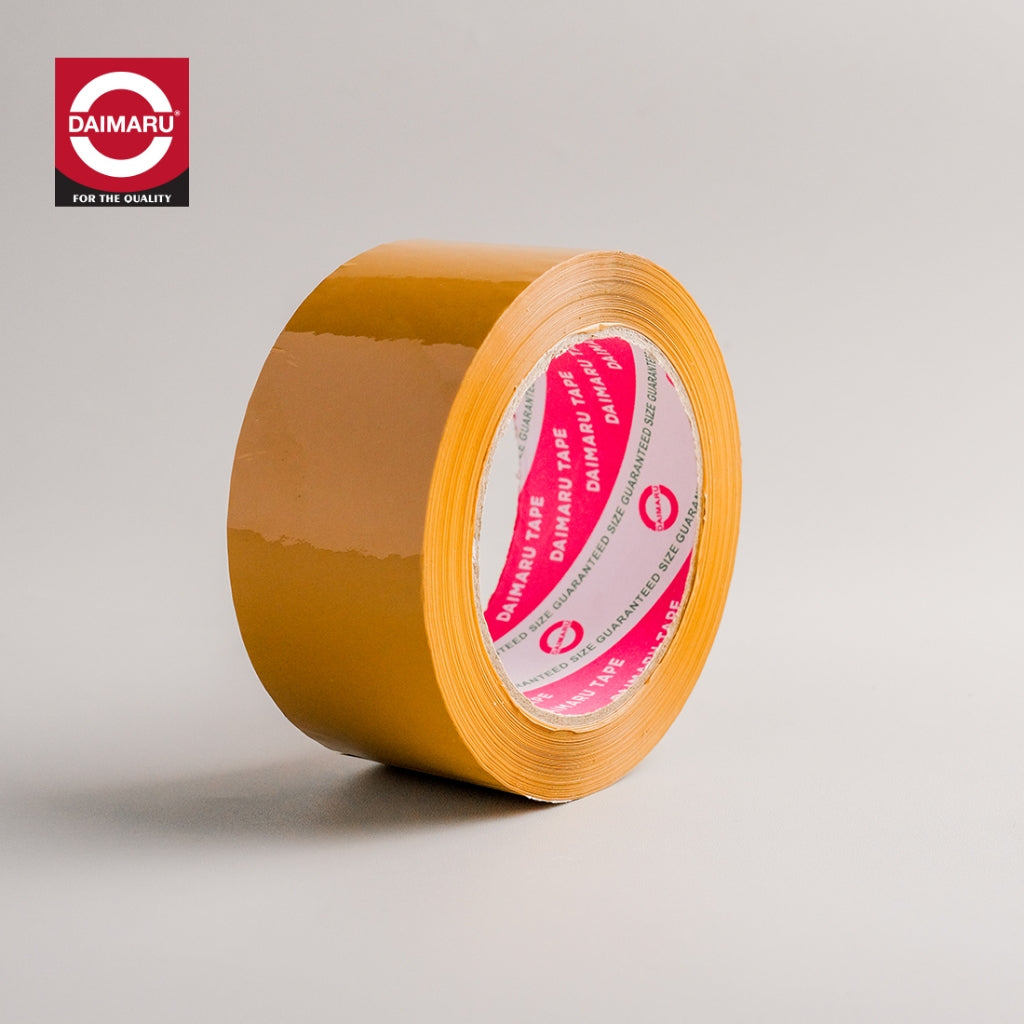 Salin Daimaru Lakban OPP Coklat 48mm x 90Y 72Pcs  Waterproof Strong Adhesive Eco-Friendly Recyclable 45 Micron Tape Pengepakan Barang Segel Dus Pengikat Rumah Tangga Kantor