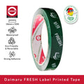 Daimaru OPP Printed Tape Lakban Fresh 18mm x 50M Hijau Tua Single Side Adhesive untuk Pengepakan Barang Segar