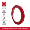 Daimaru Bakery / Fruit Tape 9mm x 50Y  Perekat Kuat & Warna Cerah Waterproof Eco-Friendly Fleksibel Mudah Digunakan untuk Kemasan Roti & Buah