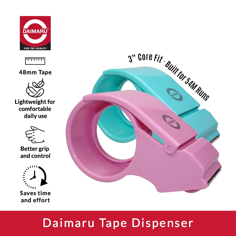 Daimaru Tape Dispenser Ringan & Tajam Alat Pemotong Isolasi Praktis untuk Packing