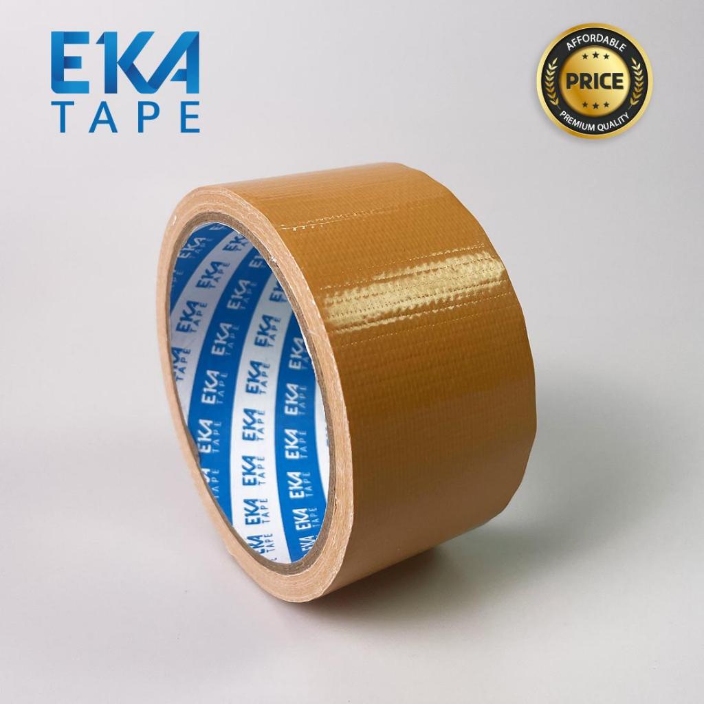 EKA Tape Cloth Tape Cream 46mm x 10Y Coklat Lakban Krem dengan Lem Kuat Fleksibel untuk Perbaikan Pengemasan Ideal Rumah Tangga Kantor Industri