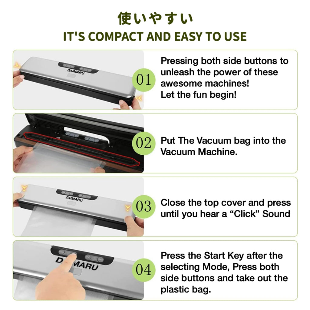 Daimaru Vacuum Sealer Mesin Vakum Makanan Premium Manual Automatic