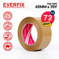 EVERFIX Lakban Coklat 45mm x 70Y OPP Tan 72 Pcs Kuat Tahan Lama Harga Hemat Recyclable