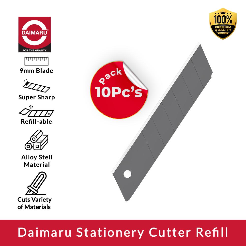 Daimaru Pisau Stationery Cutter 9mm Refill Isi 10 Pcs – Tajam, Presisi & Tahan Lama