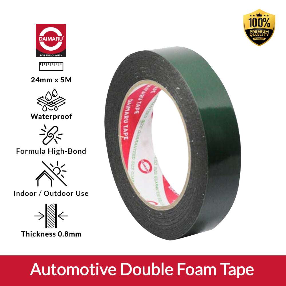 Daimaru Double Foam Tape Busa Automotive 24mm x 5M Heavy Duty Tape Interior & Eksterior Perekat Busa PE