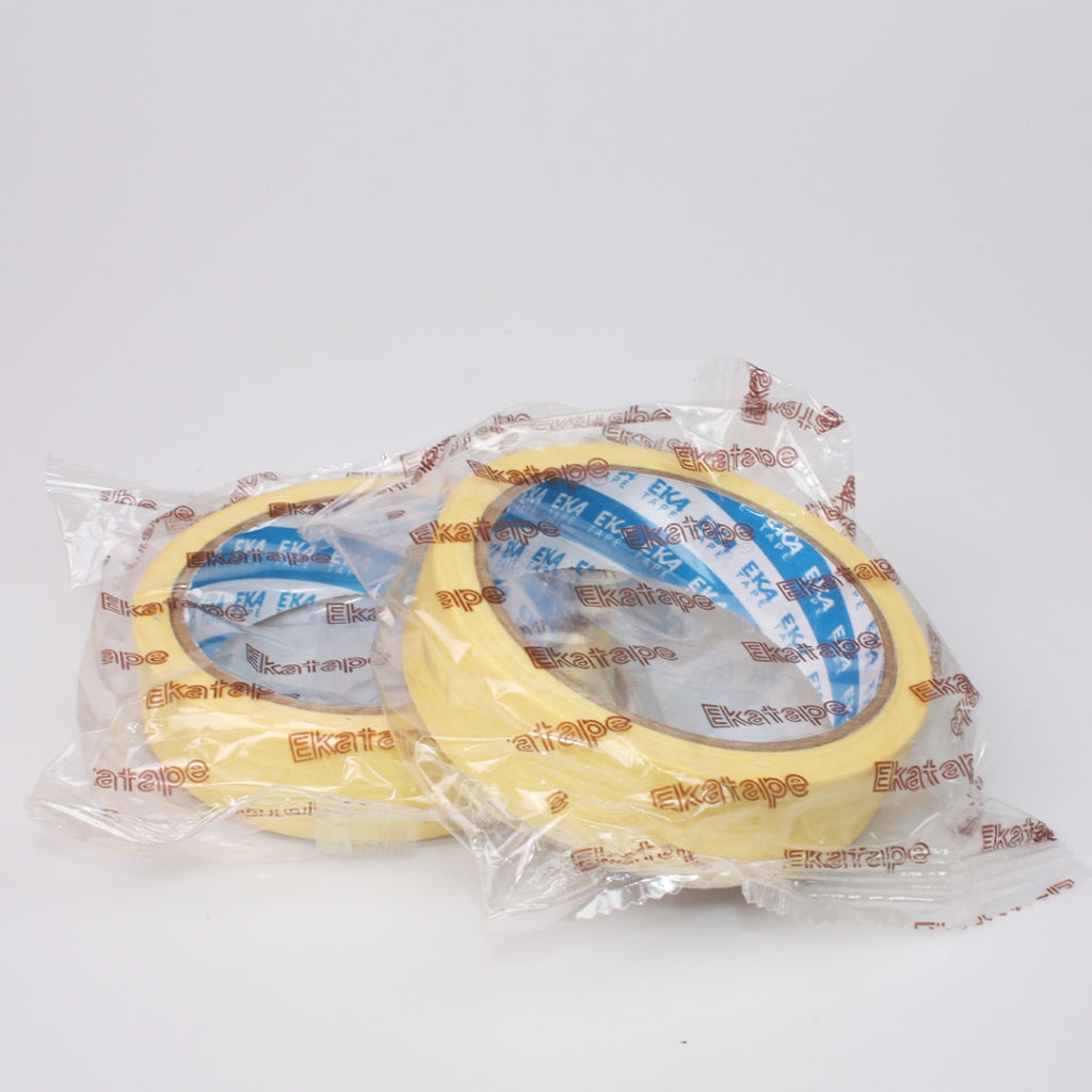 EKA Masking Tape Kertas 24mm x 20M Selotip Kertas Kuat Ramah Kantong ideal untuk Pengecatan, Kerajinan Tangan, & Kantor.