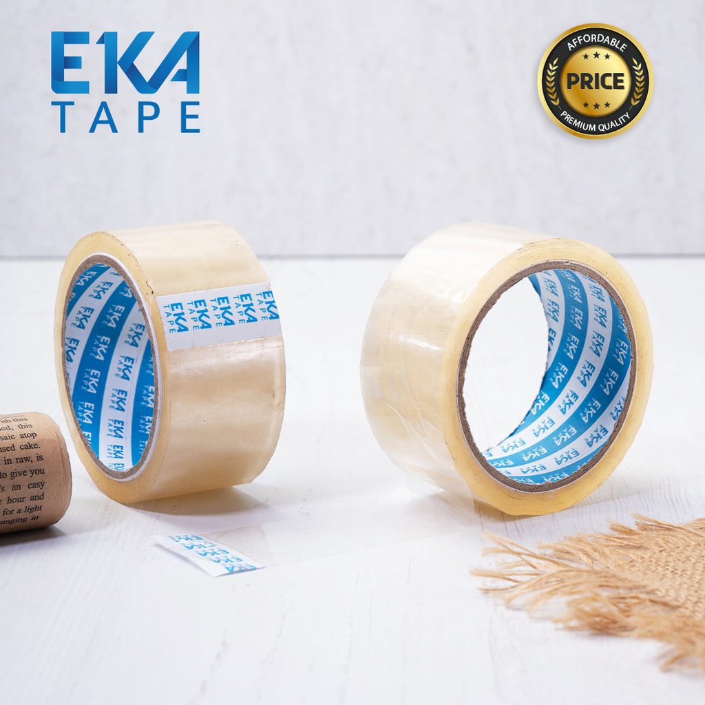 EKA Tape OPP Transparent 45mm x 55Y Lakban Bening Kualitas Tinggi Adhesive Kuat Non Toxic Eco Friendly untuk Pengepakan dan Segel Dus