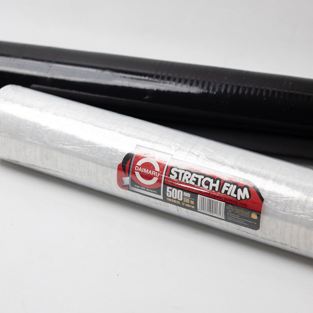 Daimaru Stretch Film 50cm x 130M Plastik Wrapping Waterproof Stretchable untuk Penggunaan Indoor Outdoor
