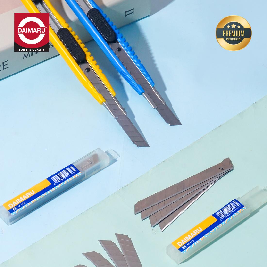 Daimaru Pisau Stationery Cutter 9mm Refill Isi 10 Pcs – Tajam, Presisi & Tahan Lama