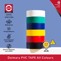 Daimaru PVC Insulation Tape 19mm x 10M Lakban Listrik Paket 6 Warna