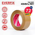EVERFIX Lakban Coklat 45mm x 90Y OPP Tan 72Pcs Kuat Tahan Lama Harga Hemat Recyclable
