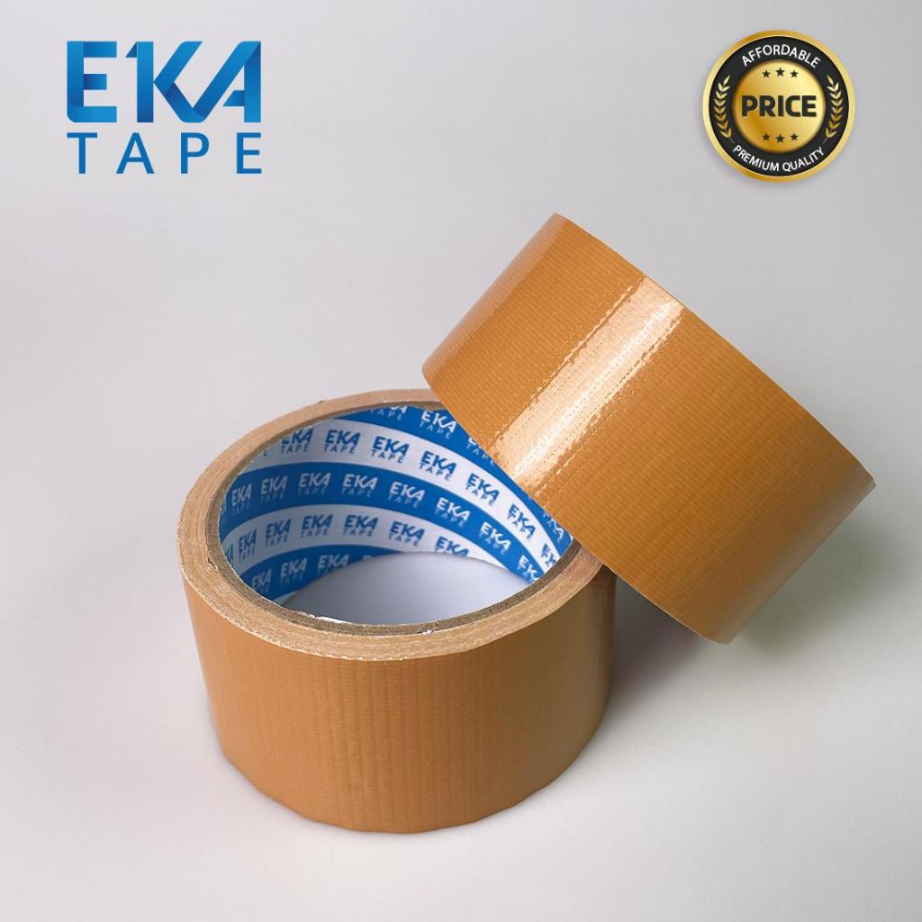 EKA Tape Cloth Tape Cream 46mm x 10Y Coklat Lakban Krem dengan Lem Kuat Fleksibel untuk Perbaikan Pengemasan Ideal Rumah Tangga Kantor Industri