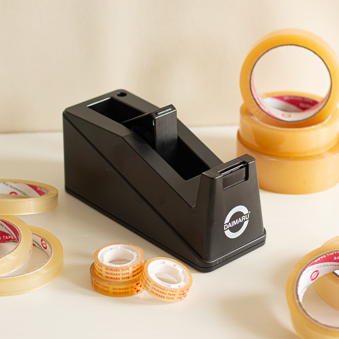 TAPE DISPENSER CUTTER DUDUK MEJA LAKBAN 12, 24mm & MINI SELOTIP