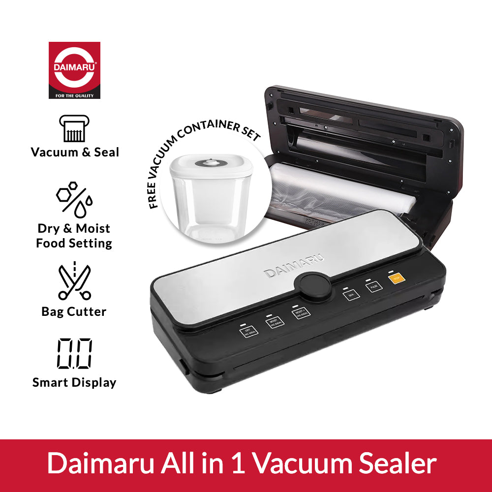 Daimaru Vacuum Sealer All in 1 – Mesin Vacuum Sealer Otomatis dengan Built-in Cutter & Roll Storage