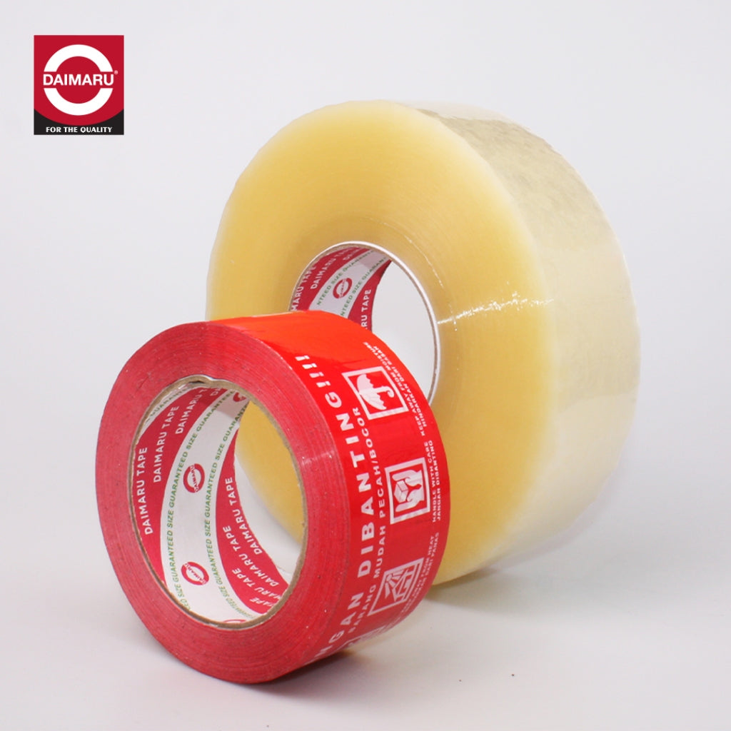 Daimaru OPP Tape Transparent 48mm x 500M Lakban Bening Kuat Ramah Lingkungan Waterproof Eco-Friendly Recyclable untuk Kebutuhan Anda