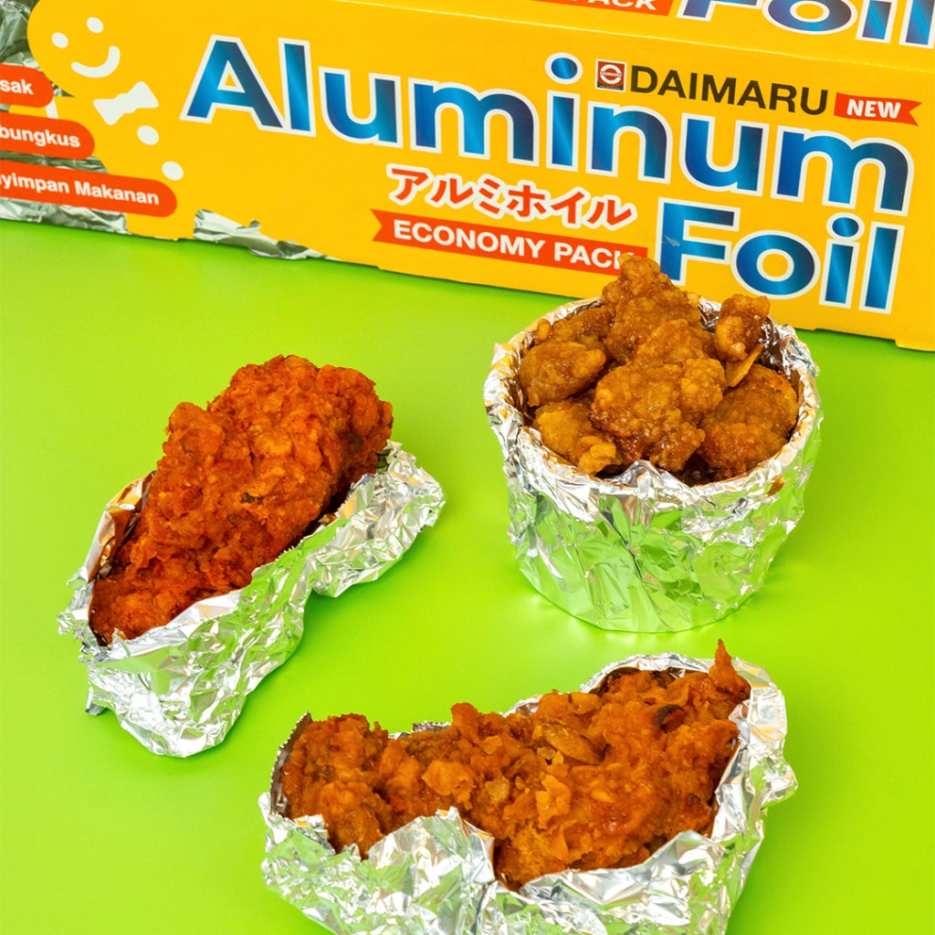 Daimaru Aluminium Foil Economy Pack 45cm x 150M tahan panas hingga 200°C, bahan aman non-toksik dan anti lengket, cocok untuk dapur, restoran, dan Horeca.