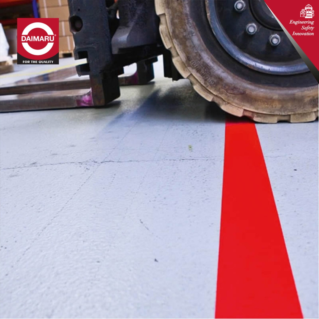 Daimaru Floor Marking Tape PVC Red Lakban Penanda Lantai Merah 48mm x 27M - MERAH