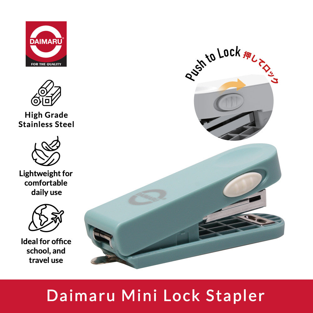 Daimaru Lock Pocket Stapler Smart Twist Design Stapler Mini Portabel Praktis