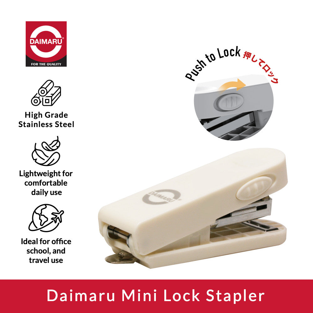Daimaru Lock Pocket Stapler Smart Twist Design Stapler Mini Portabel Praktis