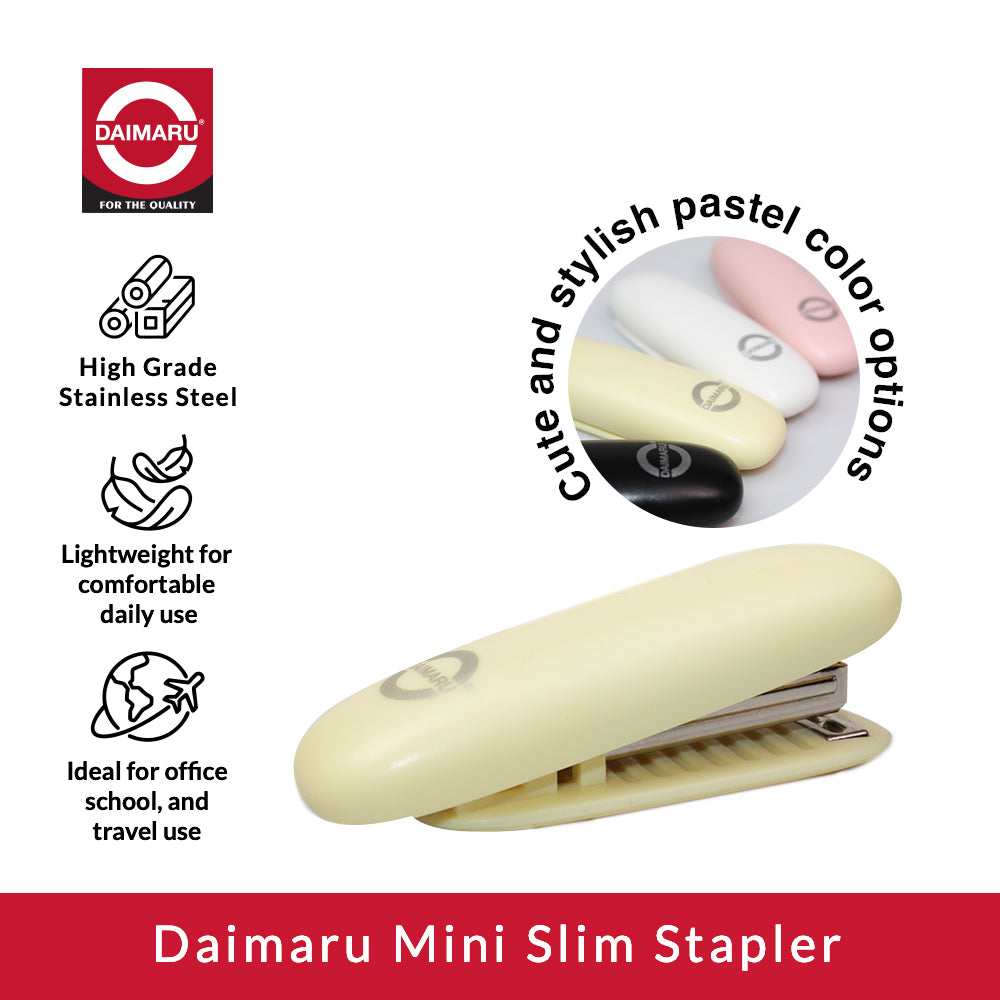Daimaru Mini Slim Stapler Pastel Stapler Kecil Portable Travel