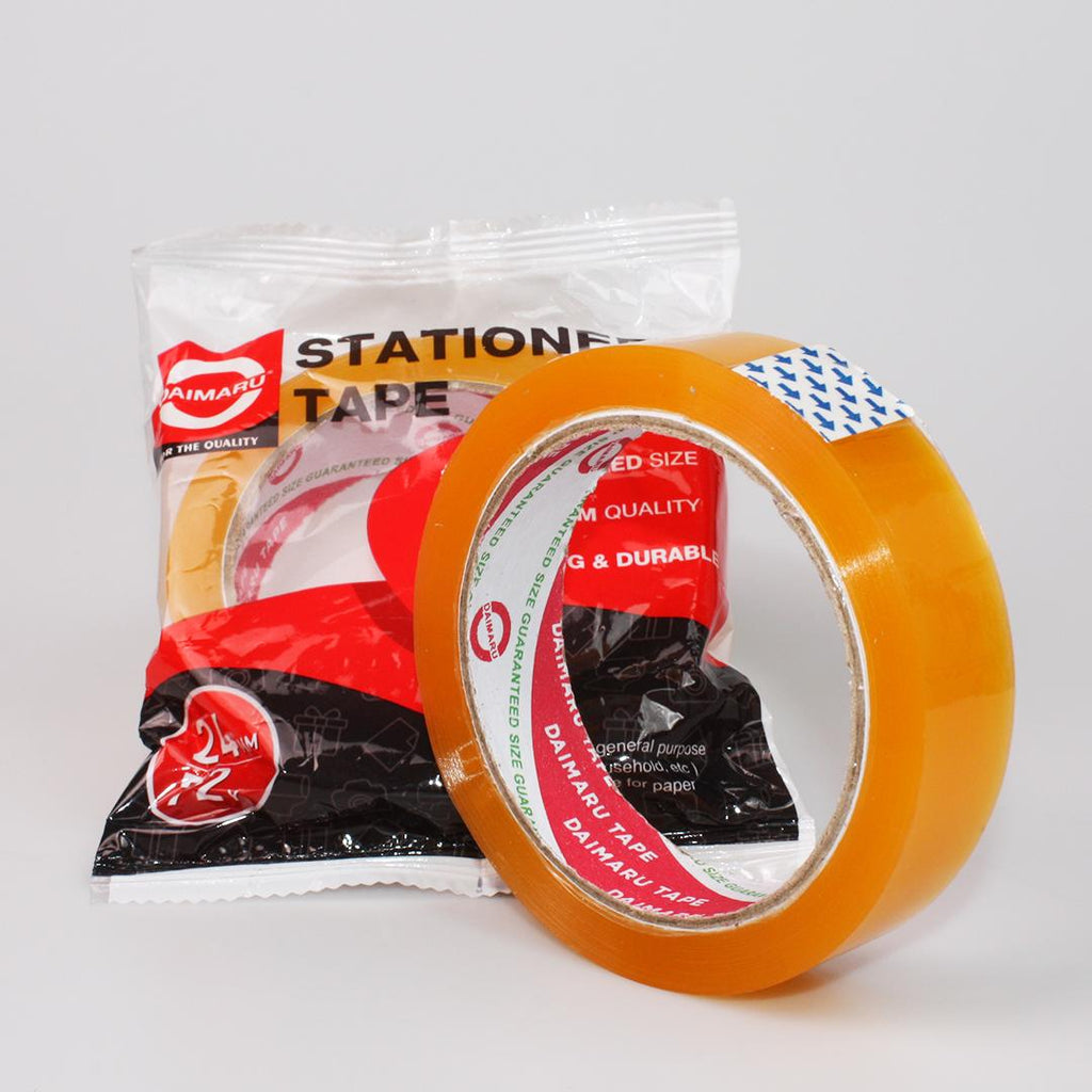 Daimaru SAT PREMIUM OPP Tape 24mm x 72Y Selotip Bening Superior Perekat Transparan Kuat untuk Kantor Rumah & Sekolah