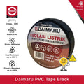 Daimaru PVC Insulation Tape Black 19mm x 10M Isolasi Listrik Hitam Kualitas Unggul Tahan Suhu & Kelembapan untuk Industri dan Rumah Tangga