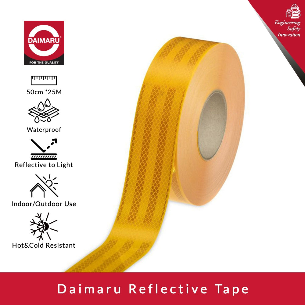 Daimaru Reflective Tape Diamond Grade Conspicuity Stiker Reflektor Strip 50mmx25M