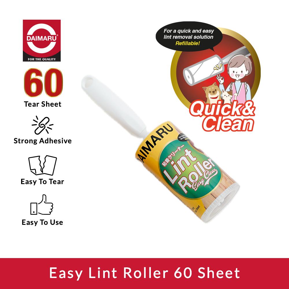 Daimaru Easy Lint Roller 60 Sheet 16cm Rambut Debu Refillable