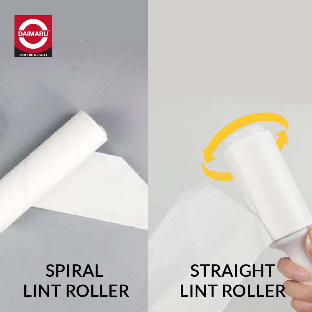 Daimaru Long Handle Lint Roller 90 Sheet 16cm Rambut Debu Refillable Quick Clean dengan Lembar Perekat Kuat Mudah Diganti dan Gagang Ergonomis