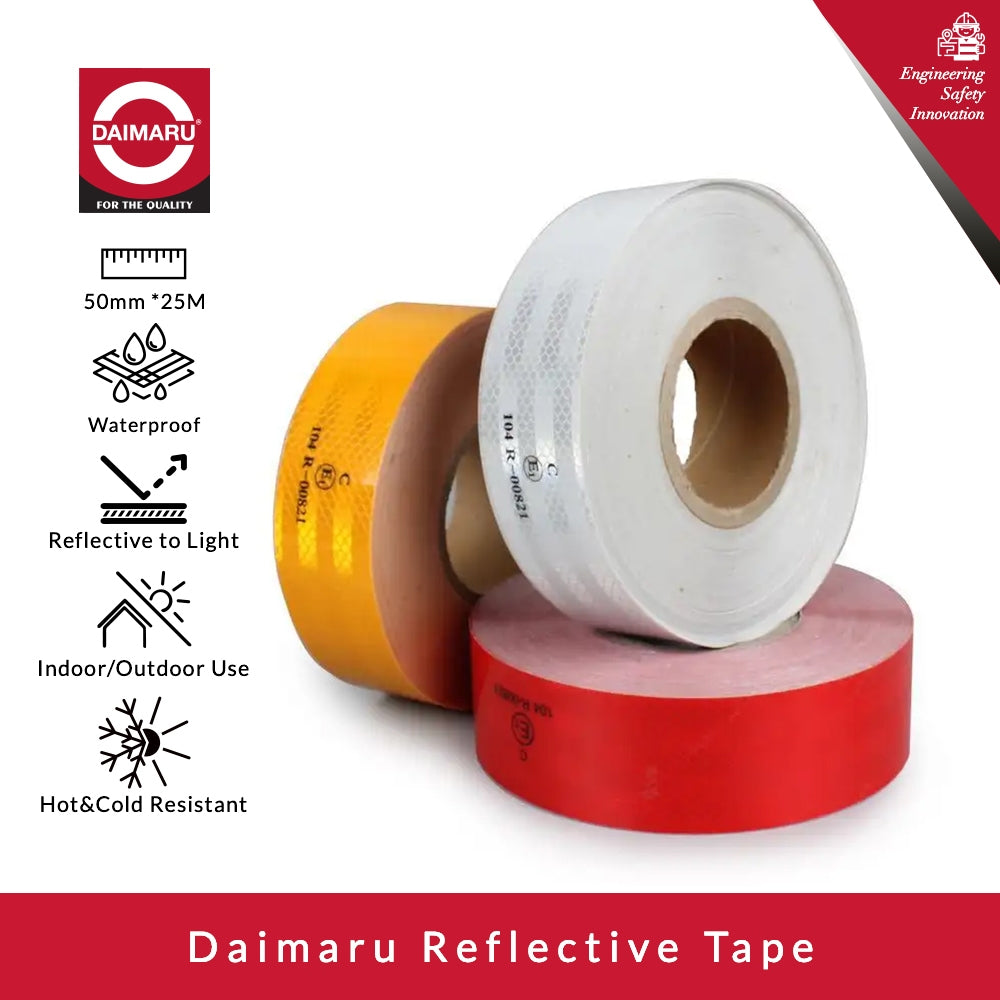 Daimaru Reflective Tape Diamond Grade Conspicuity Stiker Reflektor Strip 50mmx25M