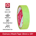 Daimaru Masking Tape Premium Washi Hijau 18mm x 18Y Untuk Finishing Cat & Dekorasi Lem Kuat Tidak Merusak Permukaan